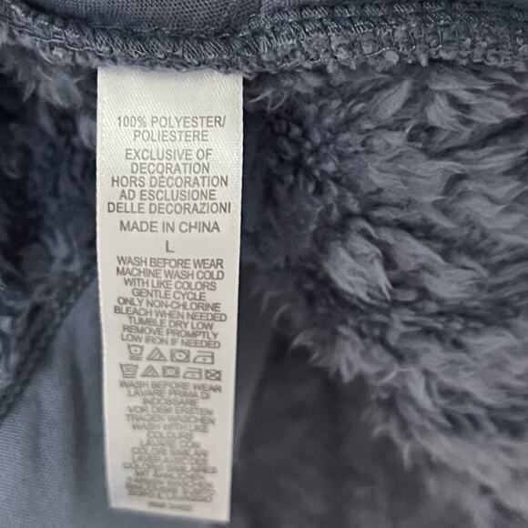 Cuddl Duds Button Front Sculpted Sherpa Shirt Jacket Size L Blue Cozy Women's - Picture 6 of 6